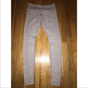 Gray & white Lululemon. Sheer. Mid rise. Worn once